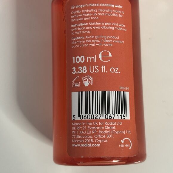 (3) RODIAL Dragon's Blood Face Facial Cleansing Micellar Water 3.38oz / 100 mL - Picture 2 of 2